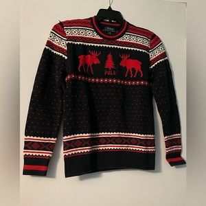 Polo Ralph Lauren Boy’s XL (18-20) Reindeer Christmas Sweater Like New